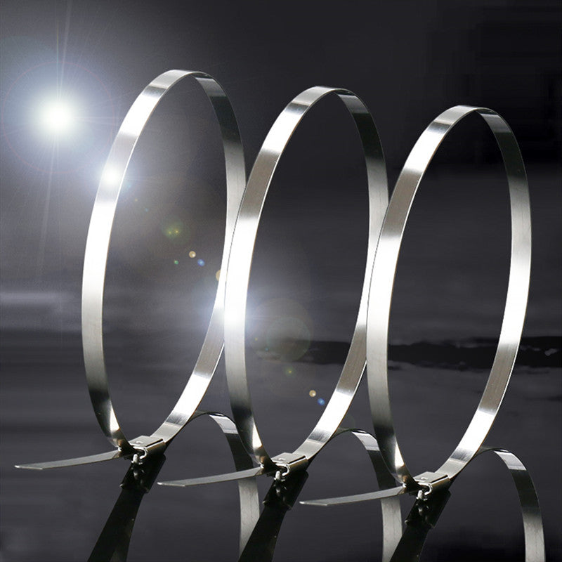 Multi-Purpose Stainless Steel Self-Locking Cable TiesÔºå for Wrapping, Fence, Outdoor, and Canopy (100pcs)