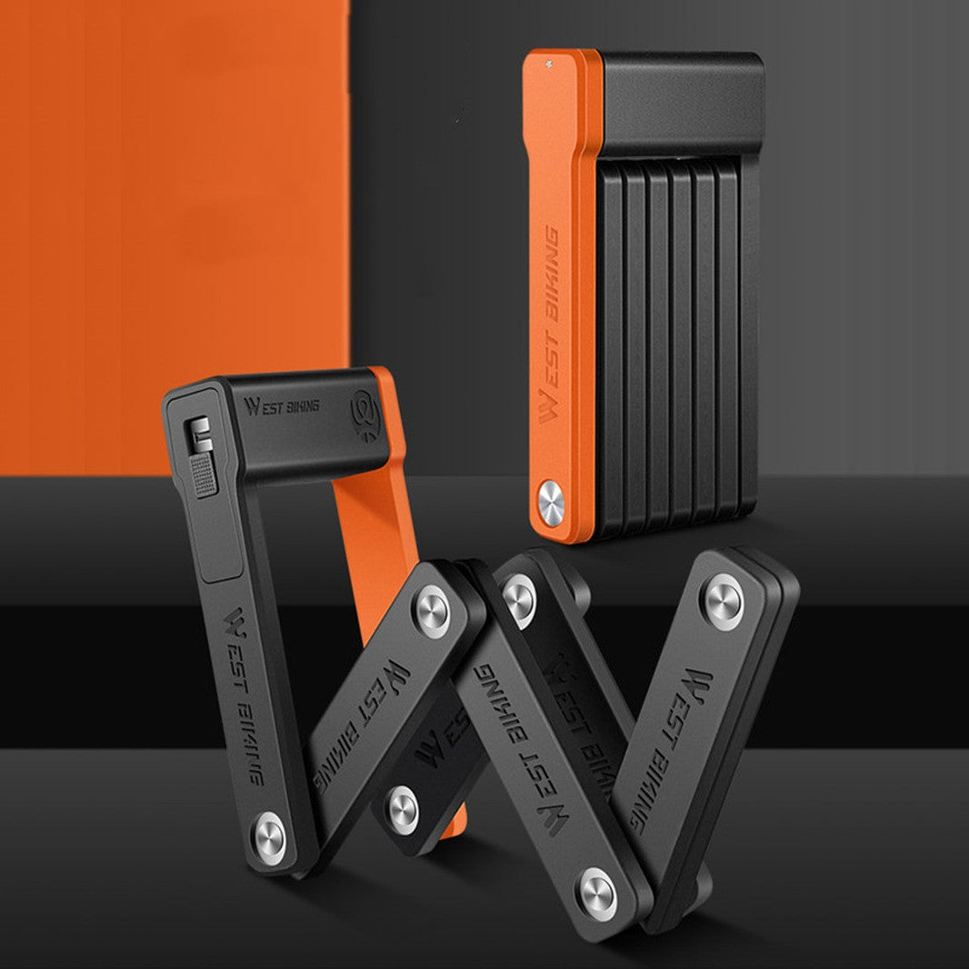 Portable Foldable Tough Bicycle Lock, with Segmented Design, for BIkes