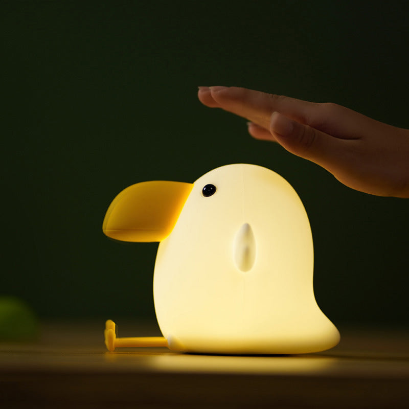 Wireless Rechargeable Bedside Lamp, with Dimmable Warm Light, RGB Light & Auto-Off Timer, for Babyroom, Bedroom, Hallways