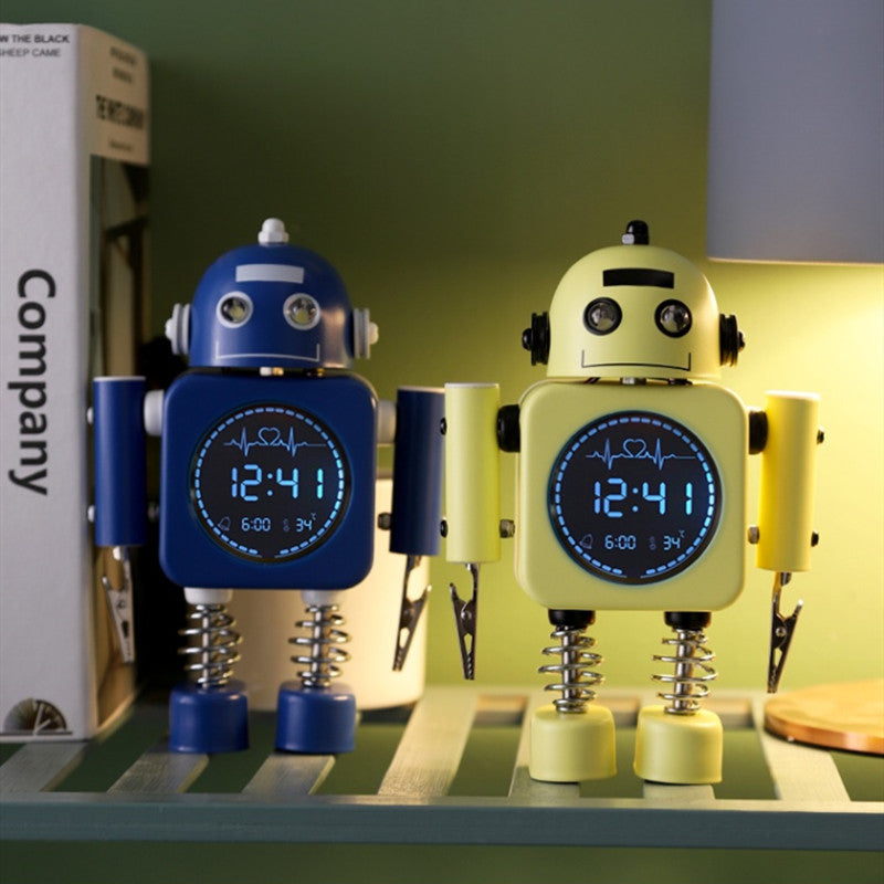 Robot Alarm Clock, Easy-to-Read Digital Display, Pleasant Sounds & Temperature