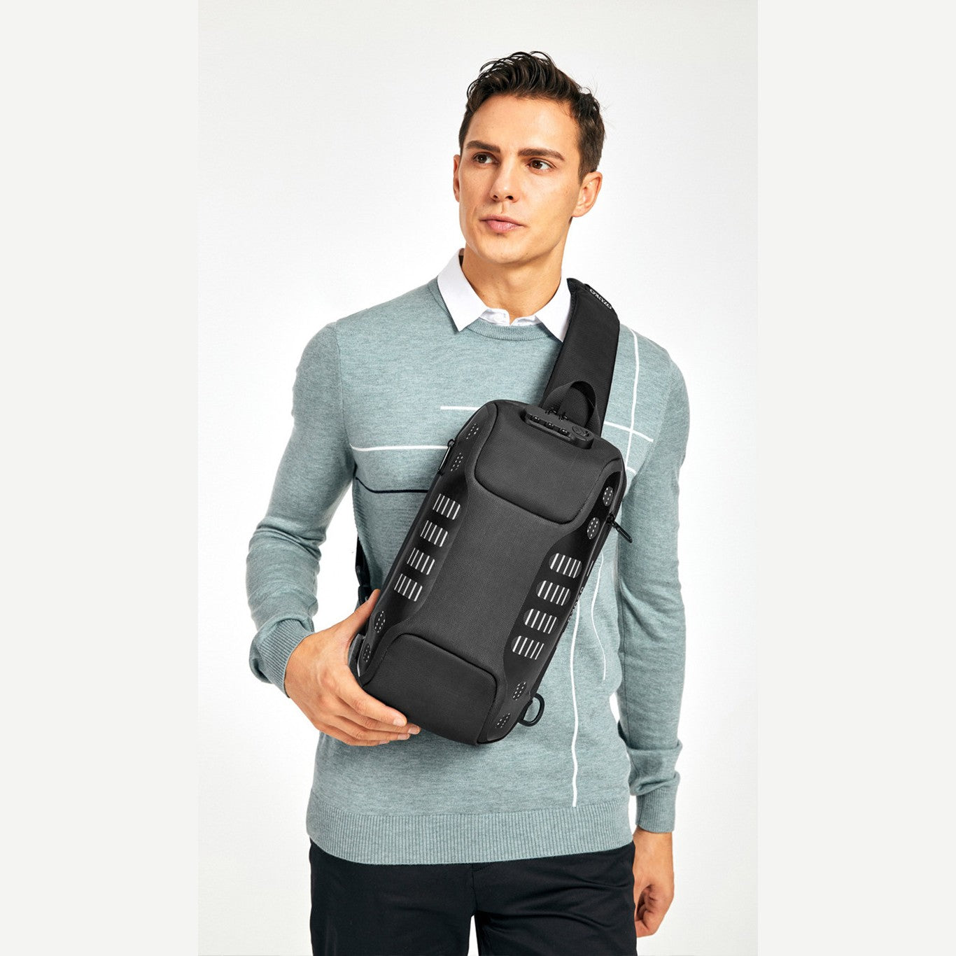 Anti-Theft Water-Resistant Sling Bag, for Biking, Walking, Travel