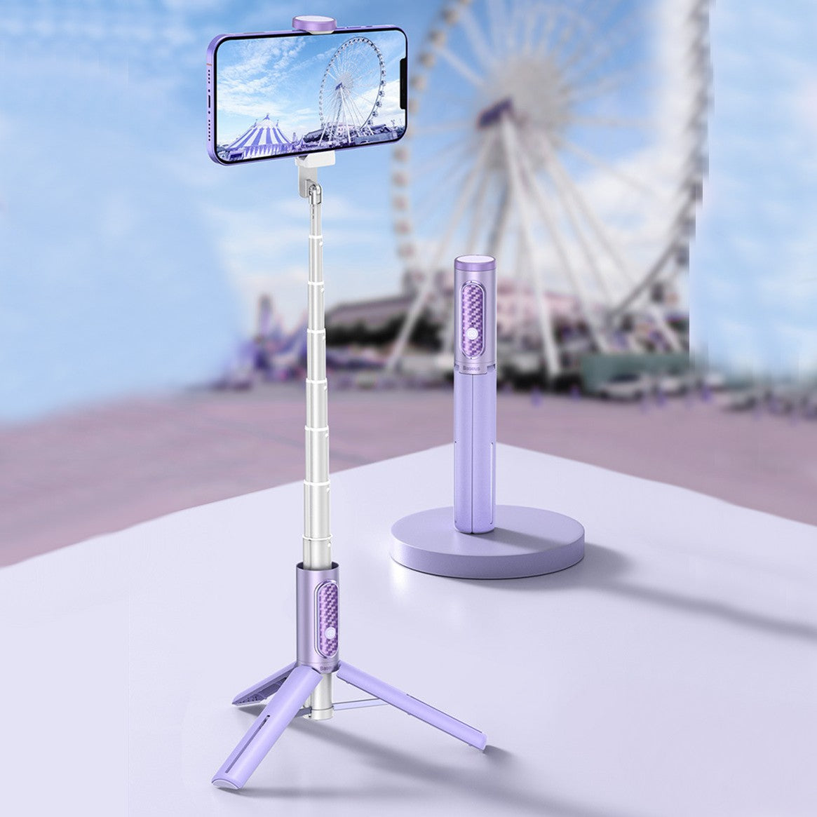 Multi-functional Compact Portable Selfie Stick Tripod, with Bluetooth and A Remote