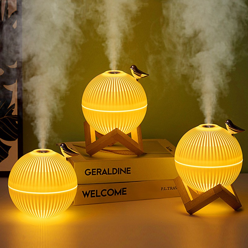 USB Quiet Desktop Humidifier, with Large Capacity Water Tank, Adjustable Light & Mist Outputs, for Home & Office