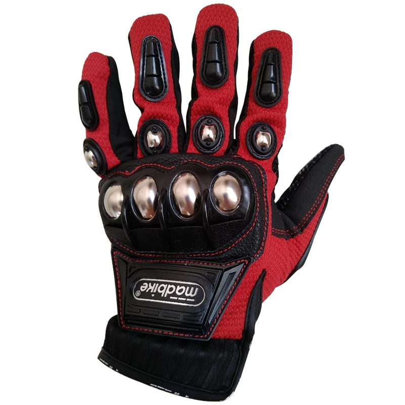 Motorcycle Leather Gloves, with Anti-clip Palm, Breathable Fabric & Anti-impact Joint Protection, for Riding, Racing & More