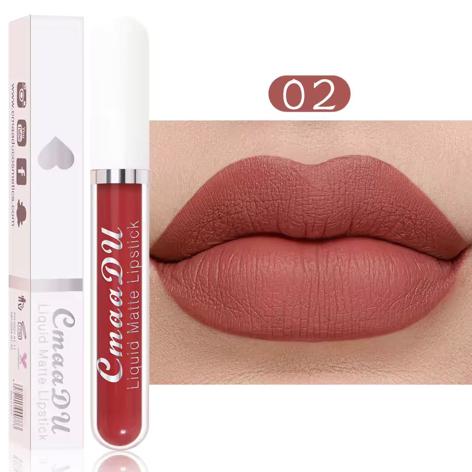 Waterproof Matte Liquid Lip Gloss Long Lasting 8 Hours Smooth Finish For Perfect Pout Look