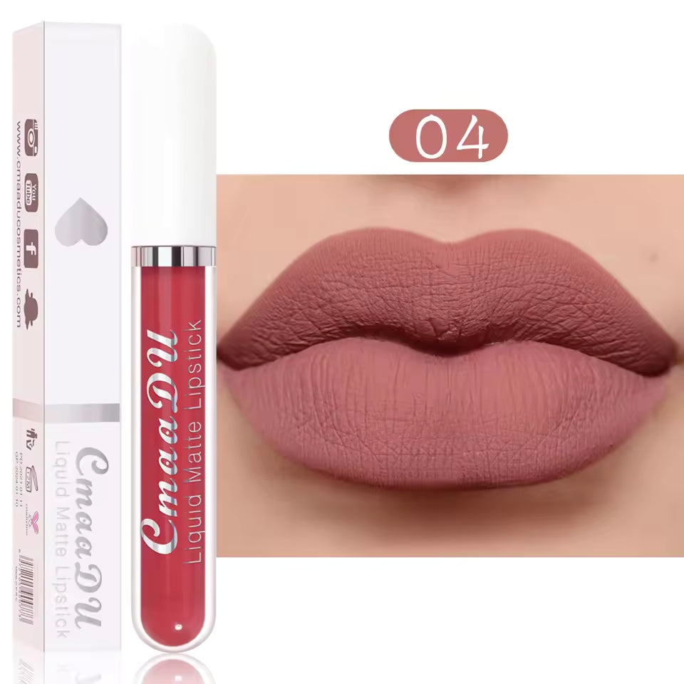 Waterproof Matte Liquid Lip Gloss Long Lasting 8 Hours Smooth Finish For Perfect Pout Look