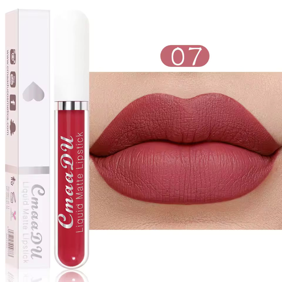 Waterproof Matte Liquid Lip Gloss Long Lasting 8 Hours Smooth Finish For Perfect Pout Look