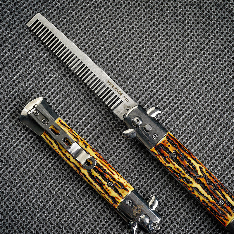 Portable Foldable Stainless Steel Comb, with Bottle Opener & Screwdriver, for Hair & Beard