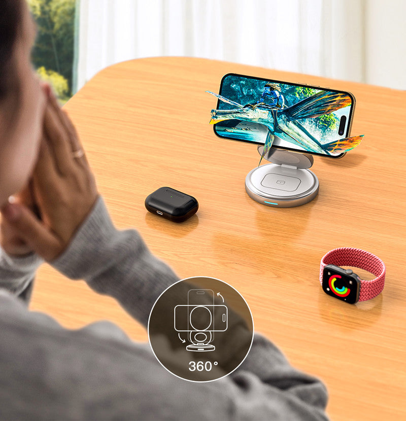 Foldable Wireless Magnetic Charging Stand