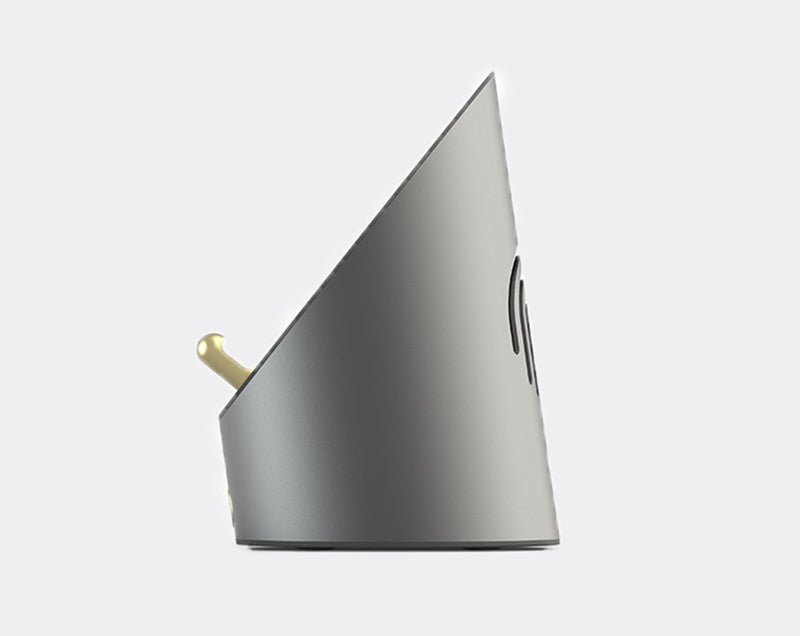 Wireless Induction Bluetooth Desktop Mini Speaker, with Clock, Alarm, Phone Holder, No Bluetooth Connection Required