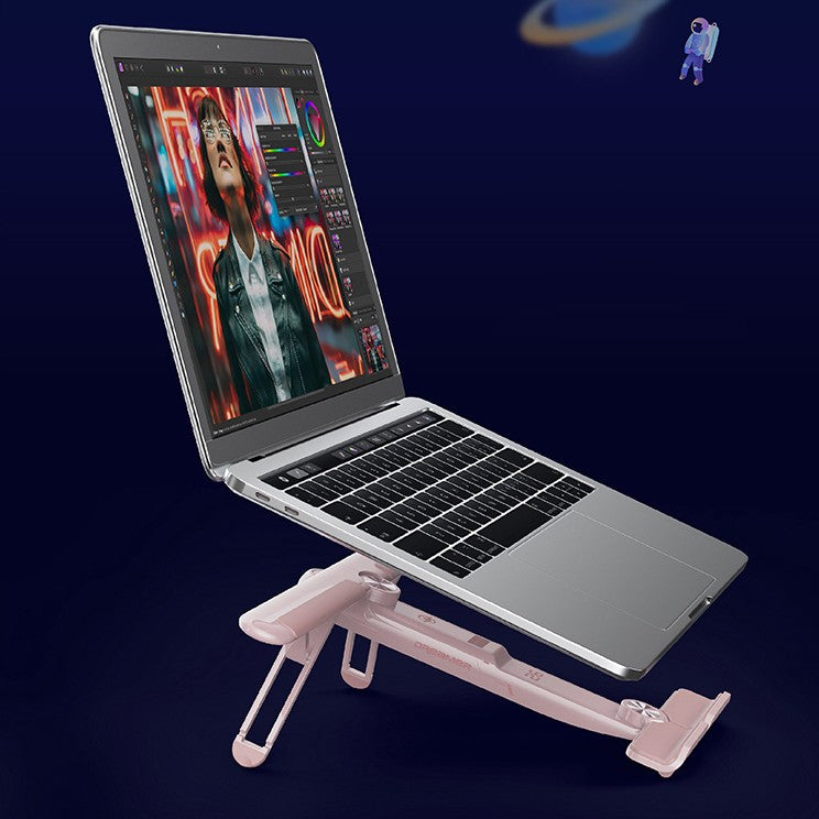 Portable Foldable Laptop Stand, with Four-level Adjustable Height and Angle, Stable Support and Non-slip Design, for Office & Study
