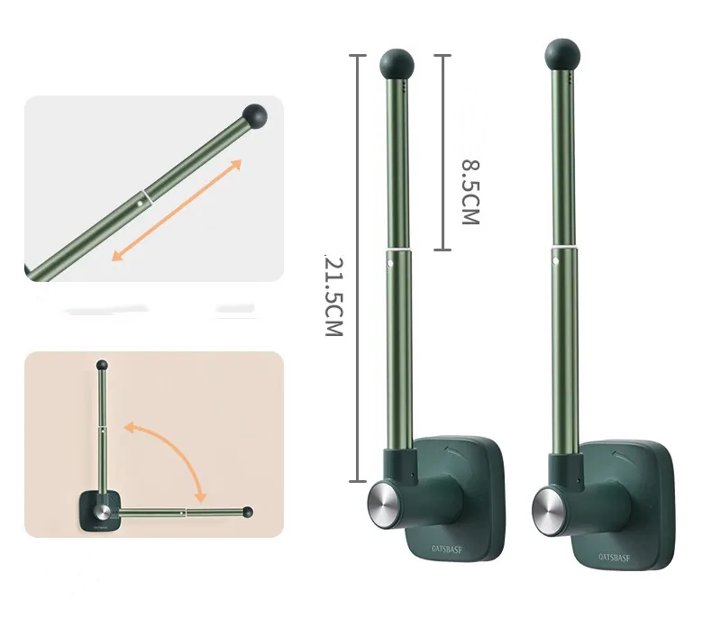 No-Drill Curtain Storage Hanging Hooks