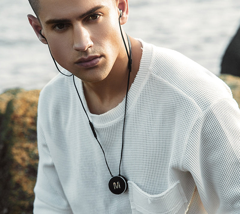Neckband Headphones with Adjustable Design, Easy-to-Store Cable, Double Coil Design and High Sound Quality