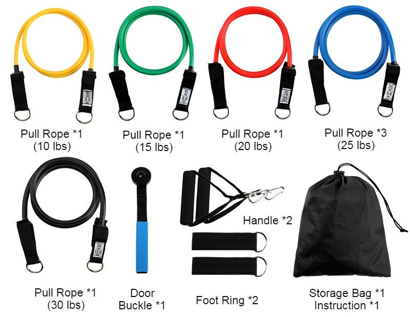 Multifunction Home Latex Fitness Pull Rope, Portable Exercise Equipment Tensile Elastic Resistance Band
