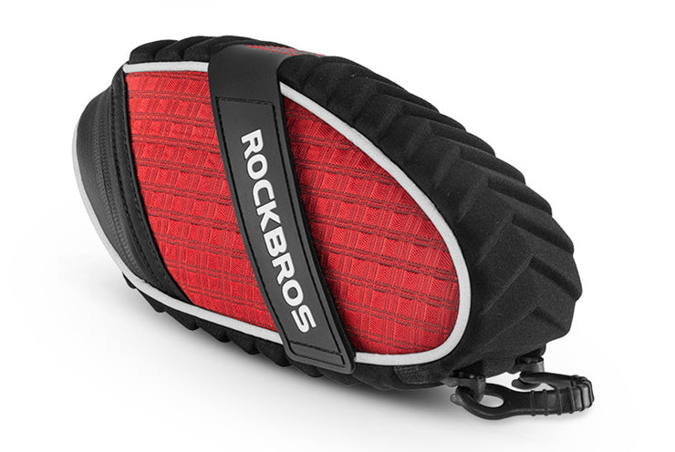 Water Resistant and Mudproof Bicycle Saddle Bag, with Reflective Strip and Fixing Strap, Compatible for Most Bikes