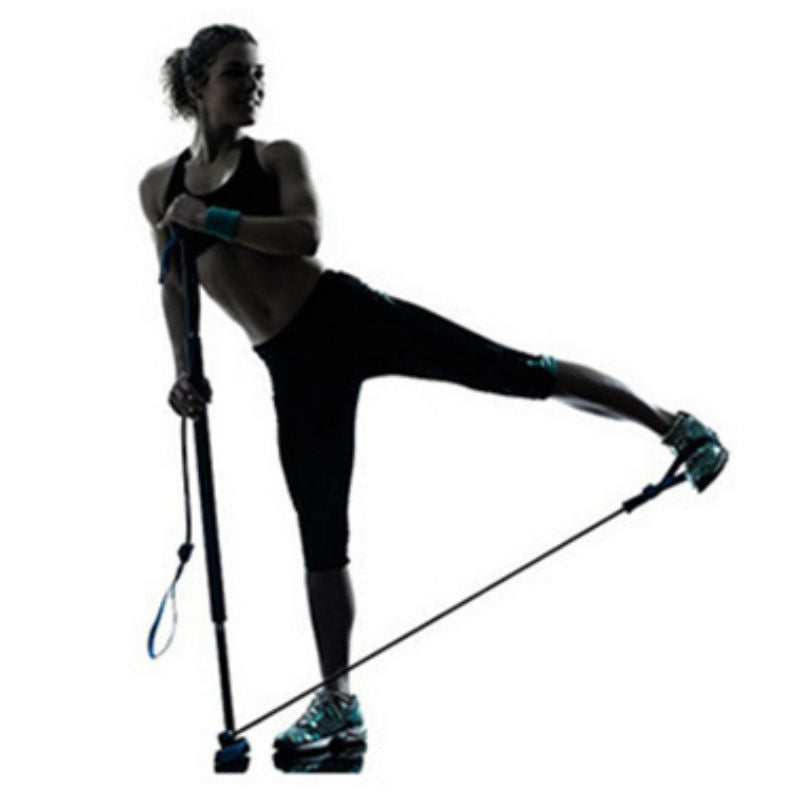 8-in-1 Portable Pilates Bar Kit with Resistance Band, Foot Loop, Ideal for Home Total Body Workout, Gym, Weightlifting