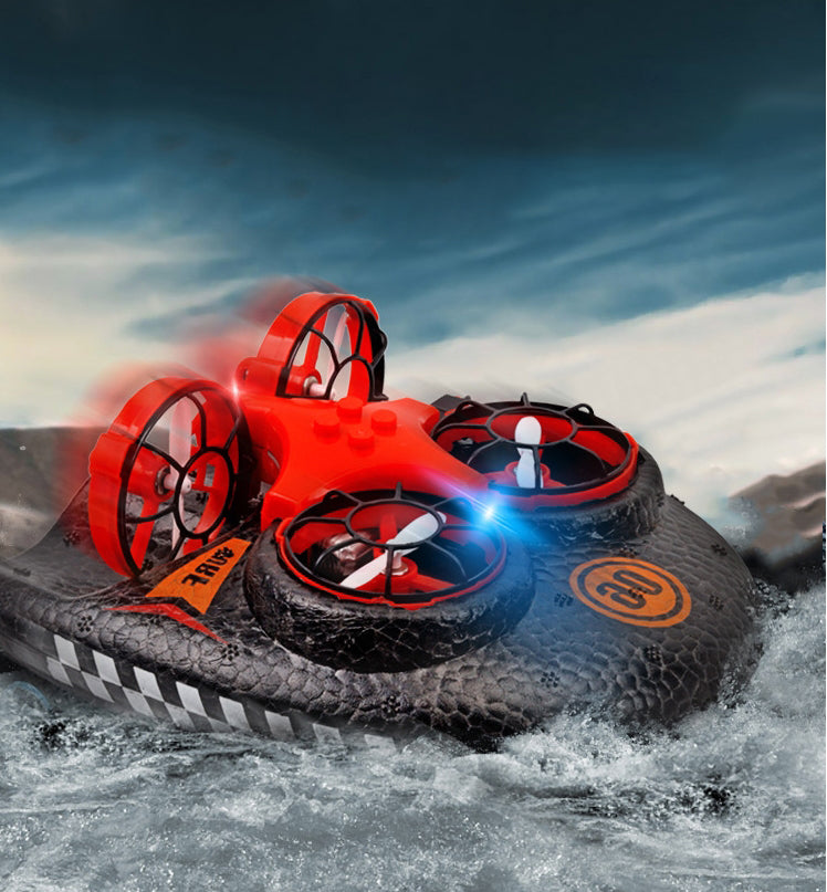 Water, Land & Air 3-in-1 Deformation Drone Hovercraft, Rechargeable, Adjustable Speed, Tumbling, The Best Christmas Gift for Children