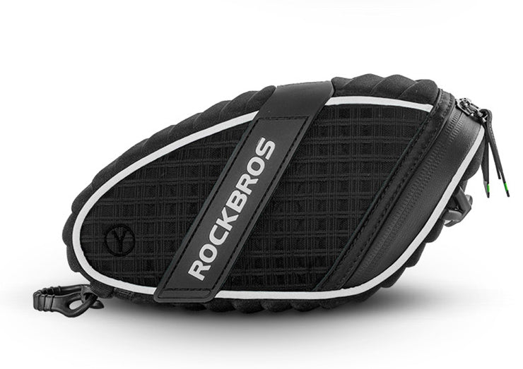 Water Resistant and Mudproof Bicycle Saddle Bag, with Reflective Strip and Fixing Strap, Compatible for Most Bikes