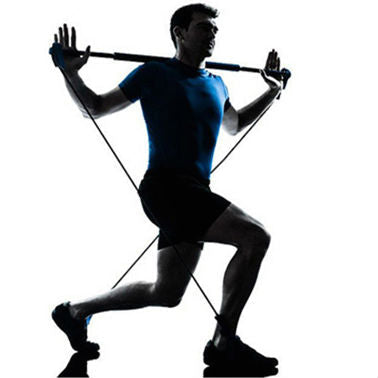 8-in-1 Portable Pilates Bar Kit with Resistance Band, Foot Loop, Ideal for Home Total Body Workout, Gym, Weightlifting