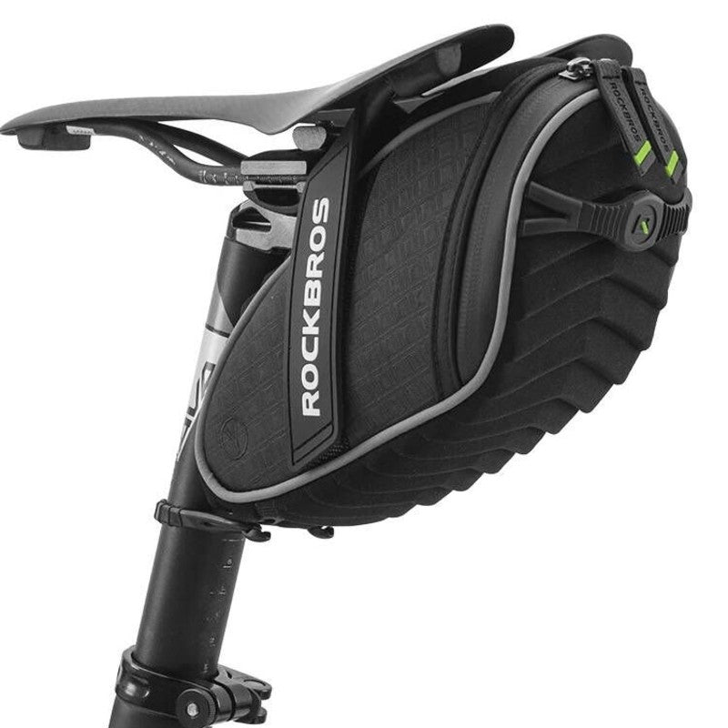 Water Resistant and Mudproof Bicycle Saddle Bag, with Reflective Strip and Fixing Strap, Compatible for Most Bikes