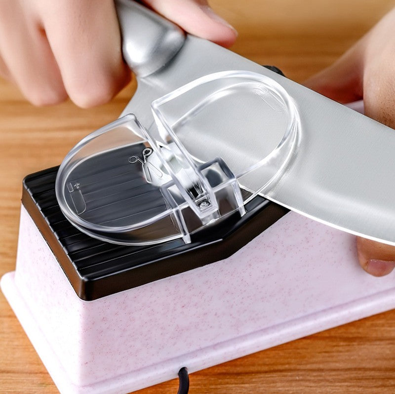 Rechargeable Multifunctional Electric Knife Sharpener, with 6 Replaceable Grinding Discs, for Dull Knives
