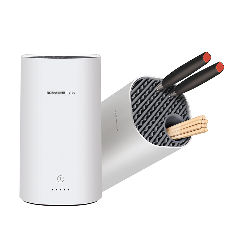 Automatic Intelligent Disinfection Drying Knife Holder with UV Disinfection, High-Temperature Drying, Large Capacity, Washable Module & Energy Saving