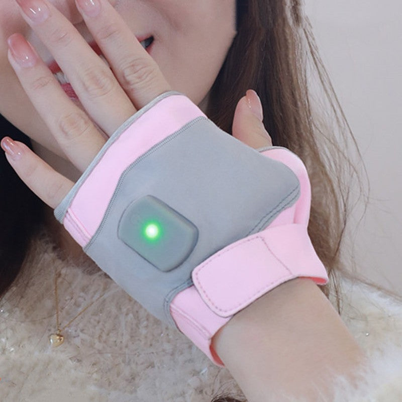 USB Rechargeable Heating Fingerless Gloves, with Adjustable Temperatures