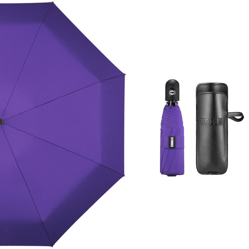 Super Portable Auto Open/Close Windproof Umbrella with 12 Ribs, 5-Fold & Ergonomic Handle
