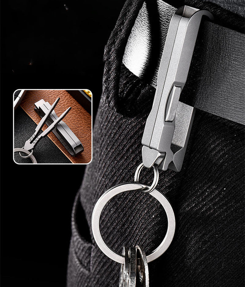 Titanium Alloy EDC Car Keychain