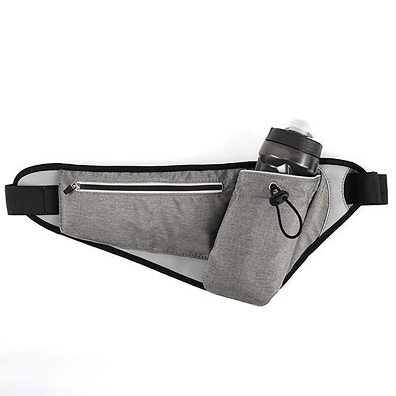 Waterproof Sports Waist Bag with Adjustable Bottle Holder & Night Reflective Strip, for Running, Camping, Jogging, Hiking, Trip and More