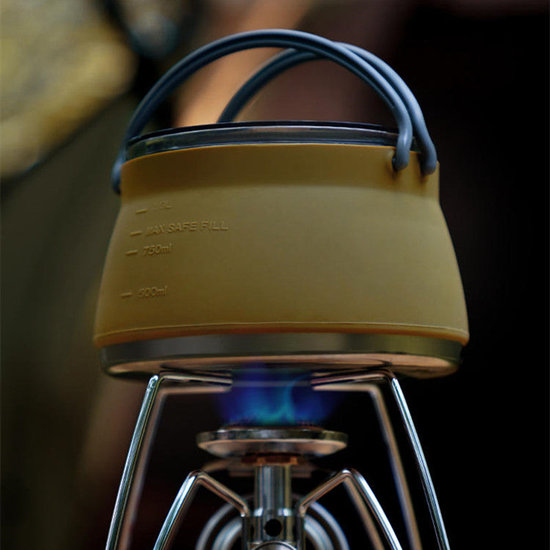 Camping Outdoor Silicone Foldable Kettle