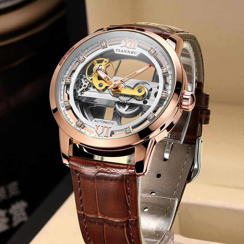 Skeleton Tourbillon Ultra Thin Automatic Mechanical Watch