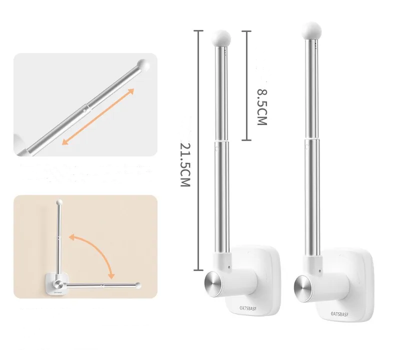 No-Drill Curtain Storage Hanging Hooks