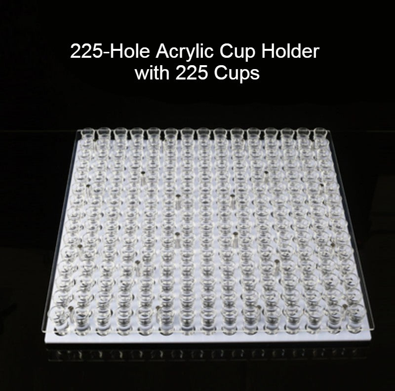 The Coolest Cup Holder with 100 Holes & Acrylic/Stainless Steel Material, for Birthday, Wedding, Holiday Party and More