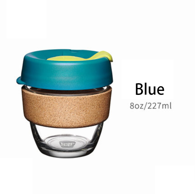 Reusable & Portable Glass Coffee Cup With Lid & Sleeve, For Home, Travel & More