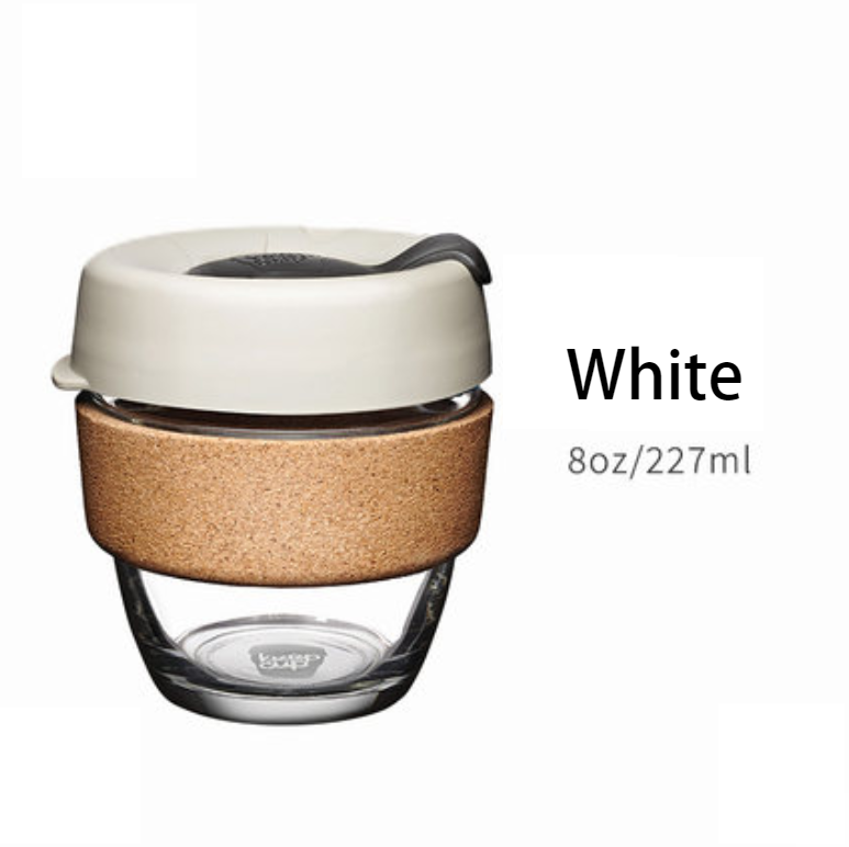 Reusable & Portable Glass Coffee Cup With Lid & Sleeve, For Home, Travel & More