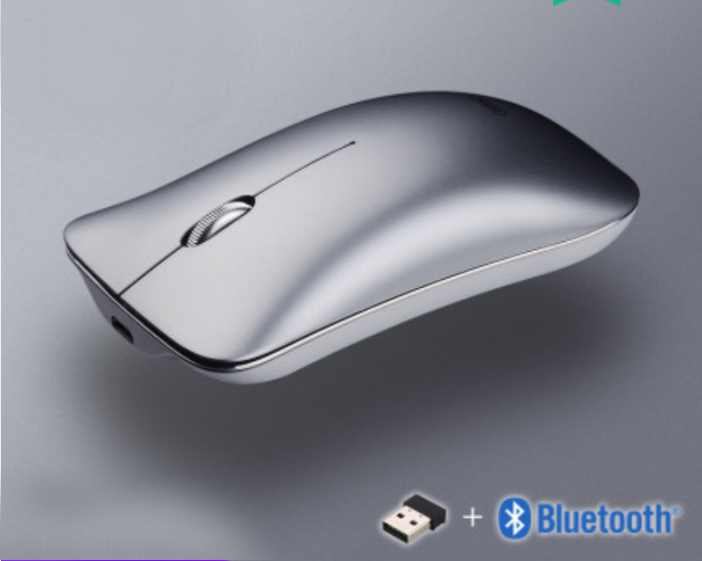 Rechargeable Mute Wireless Bluetooth Three-mode Mouse, with 10m Connection, Metal Frame, Magnetic Design