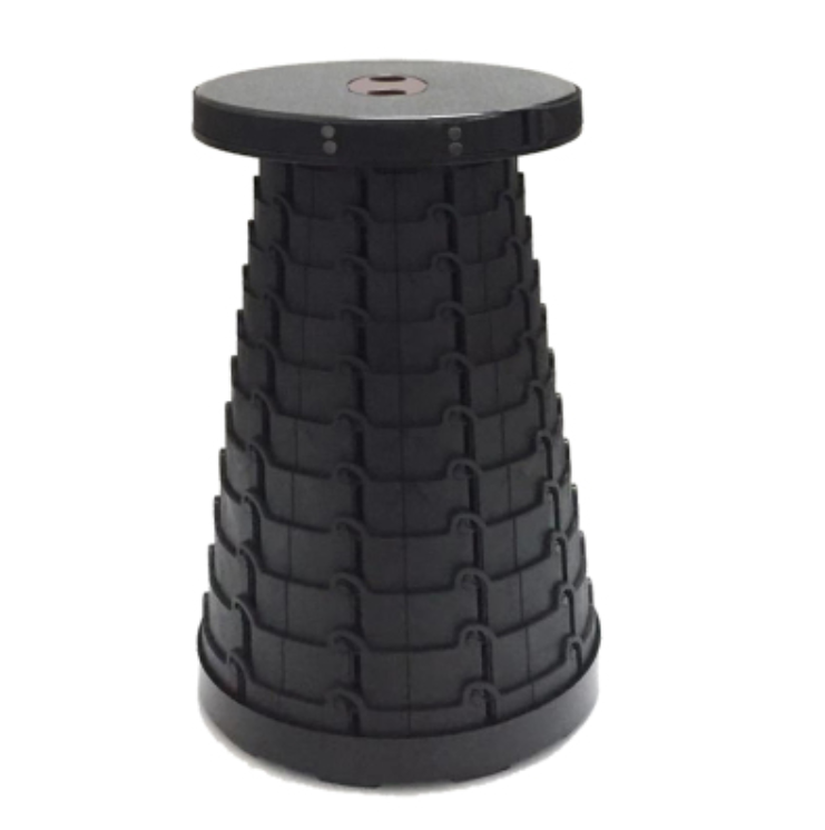 Portable & Lightweight Retractable Folding Stool, with Max Load 150Kg & Twelve Levels, for Fishing, BBQ, Outdoors, Indoors, Kitchen & More