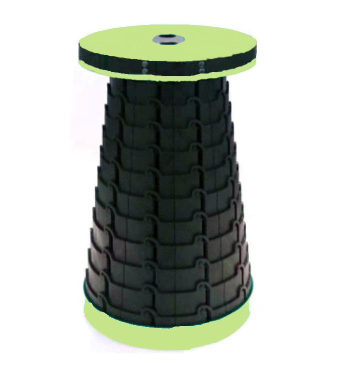 Portable & Lightweight Retractable Folding Stool, with Max Load 150Kg & Twelve Levels, for Fishing, BBQ, Outdoors, Indoors, Kitchen & More