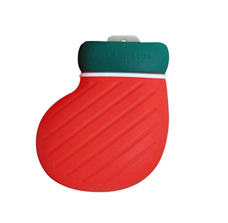 Portable Hot/Cold Water Bottle Microwave Safe with Spill-proof Cap and Anti-leak Material, for Warming & Pain Relief, Best Gift for Christmas, Festive, Holiday & New Year