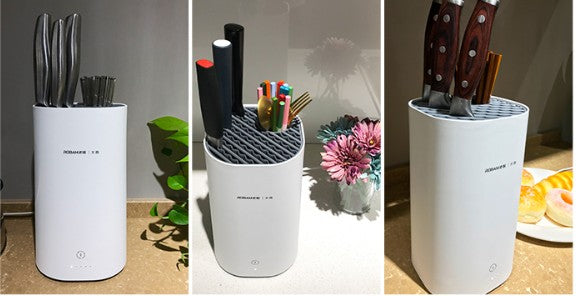 Automatic Intelligent Disinfection Drying Knife Holder with UV Disinfection, High-Temperature Drying, Large Capacity, Washable Module & Energy Saving