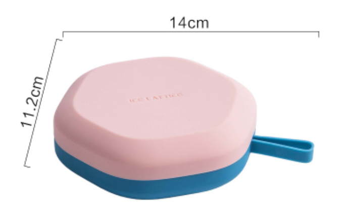 Silicone Ice Mold with 12 Hexagon or 24 Square Cavities, with Food Grade Silicone, Dustproof Lid, Dishwasher Safe and Easy to Demold