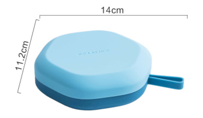 Silicone Ice Mold with 12 Hexagon or 24 Square Cavities, with Food Grade Silicone, Dustproof Lid, Dishwasher Safe and Easy to Demold