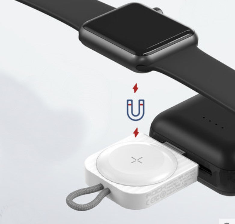 Portable iWatch Wireless Charger, with 2.5W High Power, 2.5h Fast Charging, Automatic Magnetic Attraction, Multiple Protection and Working Status Indicator