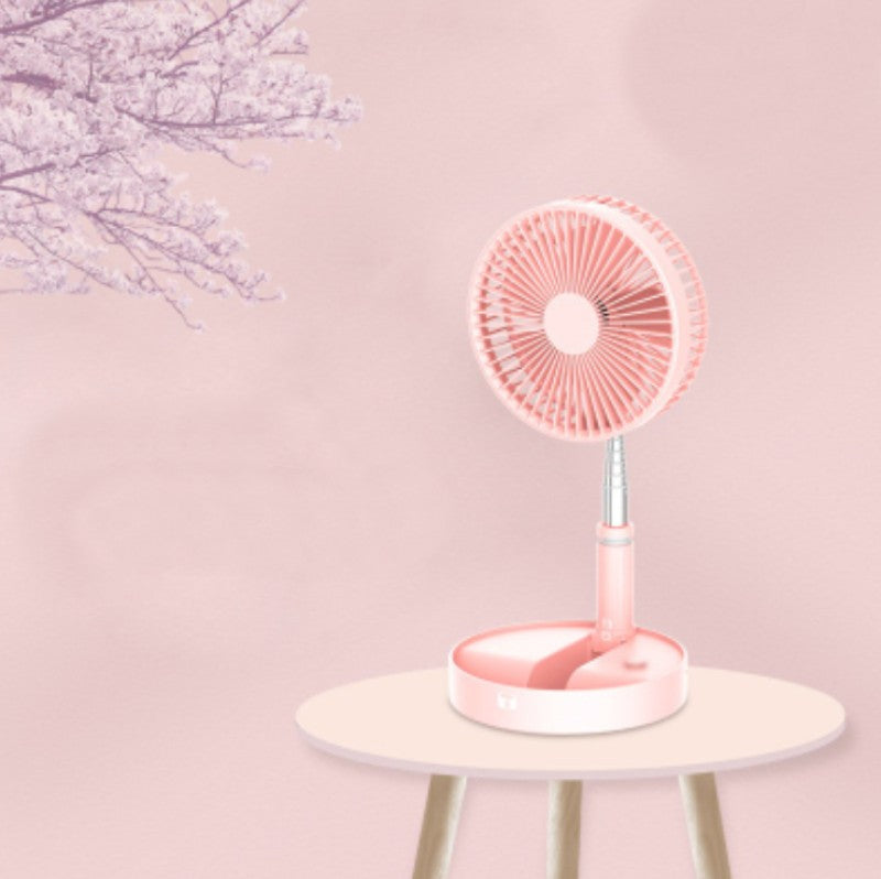 Multifunctional Retractable Fan, with Strong Wind, Long Battery Life, Three Adjustable Angles, Adjustable Wind, for Desktop and Floor