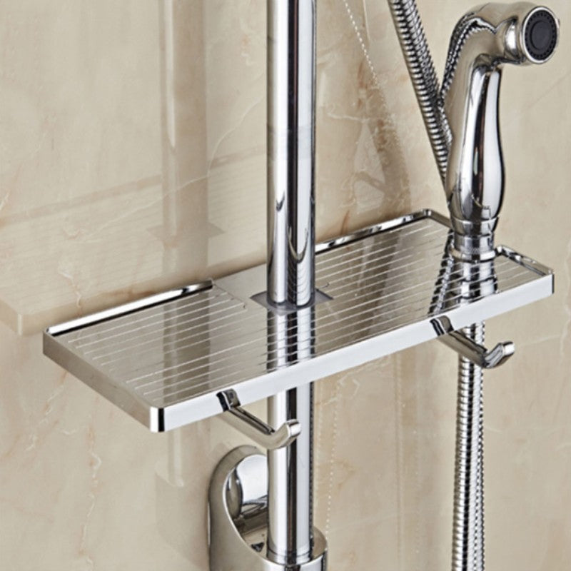 Adjustable Bathroom Shampoo Lotion Tray Holder Organizer Shelves, Punch-free, Easy to Install, Strong Load-Bearing, for Bathroom Storage