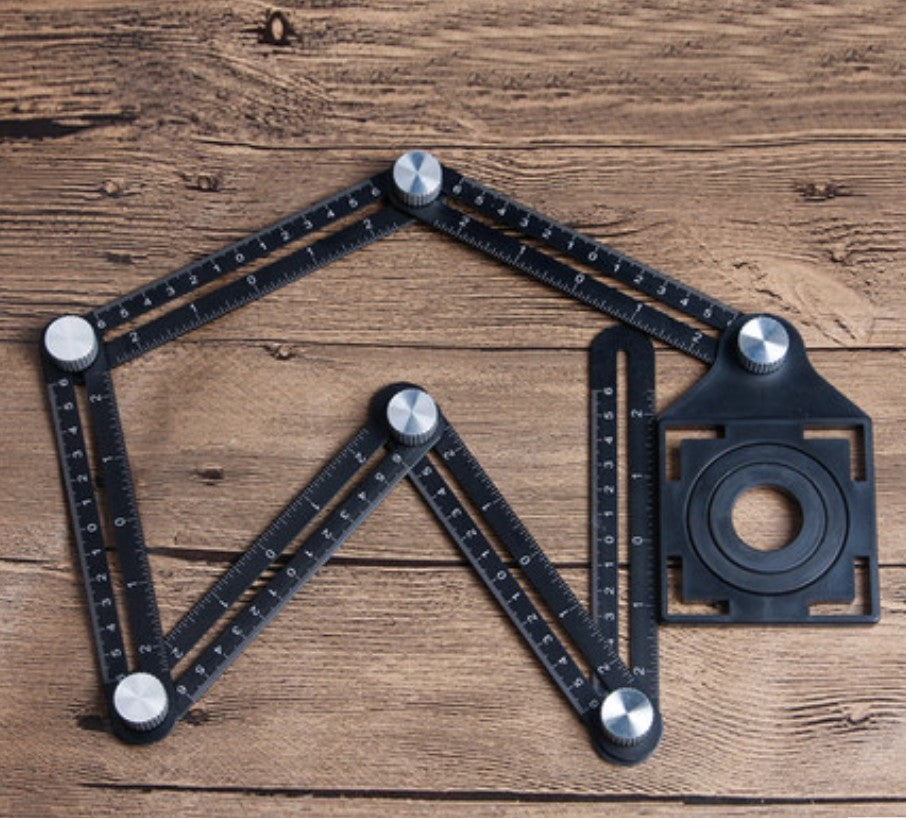 Multi-Angle Measuring Ruler with 6 Foldable Sides, For Handymen, Builders, Craftsmen, Carpenters, Roofers and More