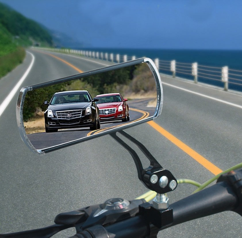 Adjustable & Rotatable Bicycle Rear View Mirror, with aluminum bracket and Tool-free Installation, for Safe Cycling