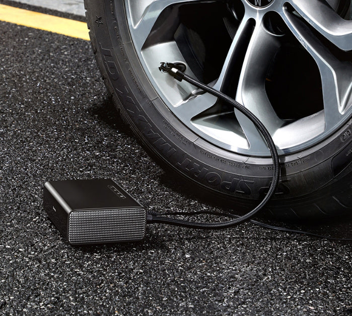 Portable Automatic Intelligent Electric Tire Inflator With Tire Pressure Gauge & LED Emergency Light, For SUVs & Cars