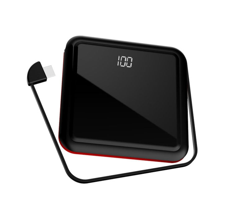 Tinier & Thinner Solar Power Bank with 3-in-1 Concealable Cable
